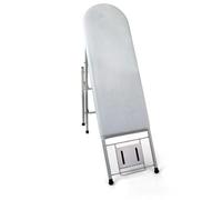 ROHCGHC asse da stiro, Supporto da stiro e tavolo trapezoidale pieghevole, 2 in 1 multifunzionale, regolabile in altezza, leggero facile riporre(Medium Silver Cloth)