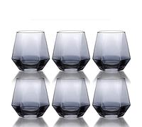 ROHCGHC bicchiere da birra, Bicchiere da pinta personalizzato, bicchiere bere in vetro 6 pezzi 10 once bicchieri for acqua in senza piombo artigianali for romantici(Gray)