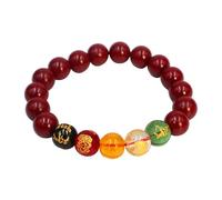 ROHCGHC Bracciale con perline di giada, Cinque strade Dio della ricchezza che trasportano perline invitano alla for l'anno delle corde for uomini e donne