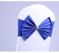 ROHCGHC Cintura della Sedia, Telai for sedie, 100 Pezzi Fasce for Fasce for sedie in Spandex for Matrimoni Sedia Elasticizzata Grandi Papillon for la Decorazione di Banchetti Evento Party-05(Blue)
