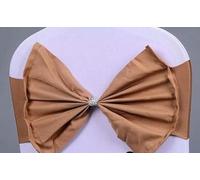ROHCGHC Cintura della Sedia, Telai for sedie, 100 Pezzi Fasce for Fasce for sedie in Spandex for Matrimoni Sedia Elasticizzata Grandi Papillon for la Decorazione di Banchetti Evento Party-05(Brown)