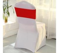 ROHCGHC Cintura della Sedia, Telai for sedie, 50 Pezzi/Set Fasce in Spandex Telai Decorativi for sedie Accessorio for Banchetti Decorazione for sedili for Feste di Matrimonio(Fresh Red)