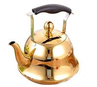 ROHCGHC dell'Acqua, Teiera Whistling Kettle Whistling Stove Top Tea Pot(Gold,3L)