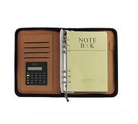 ROHCGHC Il taccuino, Diario Aziendale Multifunzionale Classico Formato A5 con calcolatrici Integrate e Slot for schede, Chiusura con Cerniera, Libro Organizer