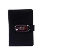 ROHCGHC Il taccuino, Notebook Diario con Password Creativa Portatile Blocco Note Multifunzione bloccato Cancelleria e riviste Quaderno di Schizzi(Black)