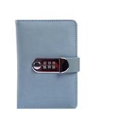 ROHCGHC Il taccuino, Notebook Diario con Password Creativa Portatile Blocco Note Multifunzione bloccato Cancelleria e riviste Quaderno di Schizzi(Light Blue)