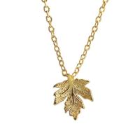 ROHCGHC La Collana, Collana placcata Oro Sterling for Donna S925 Argento Foglia d'Acero Delicato Girocollo alla Moda Collana Delicata Catena Regalo Gioielli for Le Sue Ragazze Coppie