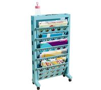 ROHCGHC libreria mobile, carrello for libri Carrello for libreria mobile, multiuso con ruote a 5 ripiani for Organizer for scrivania da studio for ufficio, dormitorio, asilo nido, blu