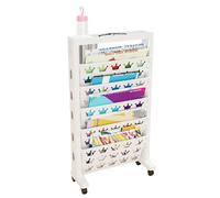 ROHCGHC libreria mobile, carrello for libri Carrello for libreria mobile, multiuso con ruote a 5 ripiani for Organizer for scrivania da studio for ufficio, dormitorio, asilo nido, blu