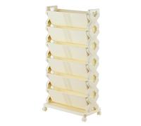 ROHCGHC libreria mobile, Carrello porta libri con ruote, scaffale mobile for, grande capacità, girevole, in plastica rimovibile, pratico organizer, carrello documenti