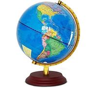 ROHCGHC Mappamondo, Globo Esplora la Base in Legno for Studenti delle scuole Medie, Decorazione for Globo didattico Speciale da 10 Pollici, Modello YWB601925