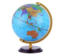 ROHCGHC Mappamondo, Globo terrestre da 32 cm/12,5 Pollici di Diametro con Supporto in Legno, Globo Luminoso, mappamondo for Bambini, Decorazioni for globi