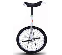ROHCGHC Monociclo, Monociclo con Ruota da 16 Pollici for Bambini Cerchio in Lega, Pneumatico Extra Spesso e Robusto Supporto for l'equilibrio, Ciclismo, Esercizi Fitness for Adulti(White)