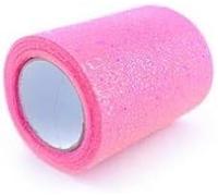 ROHCGHC Un Filo Trasparente, Arcobaleno Glitter Tulle Rotolo Paillettes Cristallo Tessuto Trasparente Gonna Tutu Artigianale Fai da Te Decorazioni for la casa(Rose)