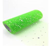 ROHCGHC Un Filo Trasparente, Glitter Paillettes Tulle Rotolo tutù Tessuto Decorazione di Nozze Artigianato Fai da Te Forniture for Feste Compleanno(Bright Green)