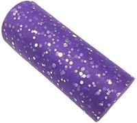 ROHCGHC Un Filo Trasparente, Glitter Paillettes Tulle Rotolo tutù Tessuto Decorazione di Nozze Artigianato Fai da Te Forniture for Feste Compleanno(Dark Purple)