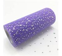 ROHCGHC Un Filo Trasparente, Glitter Paillettes Tulle Rotolo tutù Tessuto Decorazione di Nozze Artigianato Fai da Te Forniture for Feste Compleanno(Light Purple)