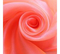 ROHCGHC Un Filo Trasparente, Organza, Tessuto Trasparente Ideale for Fodere sedie da Matrimonio, Runner tavola(Pink And Yellow)