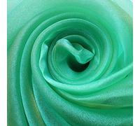 ROHCGHC Un Filo Trasparente, Organza, Tessuto Trasparente Ideale for Fodere sedie da Matrimonio, Runner tavola(Yellow And Green)