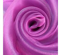 ROHCGHC Un Filo Trasparente, Organza, Tessuto Trasparente Ideale for Fodere sedie da Matrimonio, Runner tavola(Rose Red And Blue)