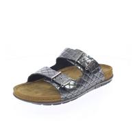 Rohde Ciabatte In Pelle Con Doppia Fascia Argento - Taglia 36 [23.3cm] Scarpe