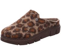 Rohde Donna Pantofola Feltro Ciabatte Modello Leopardo Piattaforma Firenze 6101