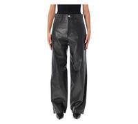 Róhe - Bruun Signature Baggy Leather Pantaloni - - Trousers - Donna - Nero - S