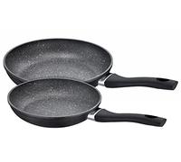 Rohe Germany 258262 - 02 Padella Set di Emilia, 2 Pezzi, Alluminio, Nero, 47 x 28 x 5 cm