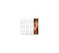 Roheafer 18G/20G Trago Piercing Gioielli per le Donne Senza Filettatura Push In Orecchini Retro Piatto Ipoallergenico Acciaio Chirurgico Anelli Naso Borchie Piccolo Cerchio Helix Conch Cartilagine