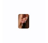 Roheafer 3 Pai Argento Triangolo Orecchini per Le Donne 14k Oro Placcato Hoop Orecchini Ipoallergenici Cartilage Orecchini Set per Multiple Piercing Argento Orecchini Della