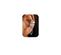 Roheafer 4 Pezzi Ear Cuff Orecchini per Donna, Orecchini a Clip per Cartilagine Senza Buco Regolabili, Finto Piercing Helix in Oro 14K Placcato Ipoallergenico(S-Chunky)
