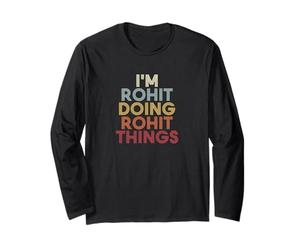 Rohit Name Rohit Personalized Name First Given Maglia a Manica