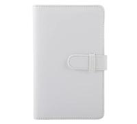 ROHMRHIE 3 Pollici 96 Tasche PU Album Fotografico Universale Scheda portaoggetti Libro per Mini 11 8 9 7s 25 70 90 Fotocamera istantanea Fotografie Carte bancarie Biglietti da Visita (Blanche)