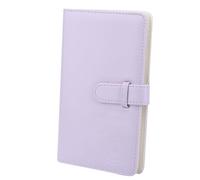 ROHMRHIE 3 Pollici 96 Tasche PU Album Fotografico Universale Scheda portaoggetti Libro per Mini 11 8 9 7s 25 70 90 Fotocamera istantanea Fotografie Carte bancarie Biglietti da Visita (Violette)