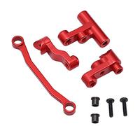 ROHMRHIE Gruppo sterzo RC Sostituzione in Lega di Alluminio Parti di aggiornamento squisite per LaTrax Teton 1/18 RC Car (Rossa)