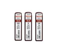 Rohring Ricariche ad alto polimero per matite meccaniche fini da 0,50 mm, set B, HB, 2B