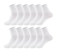 Roinaid 6 Paia Calzini Bianchi,Calze Bianche,Calzini Bianchi Unisex,Calze Sportive Bianche,calzini sportivi in cotone,Morbido E Delicato Sulla Pelle,Antiscivolo E Traspirante