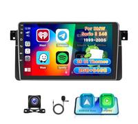 Roinvou 2+64G Schermo Radio per BMW 3 Series E46 1998-2006 Wireless CarPlay Android Auto, Android Autoradio 9 Pollici Stereo Auto con Wi-Fi GPS Bluetooth EQ FM/RDS SWC Telecamera Posteriore