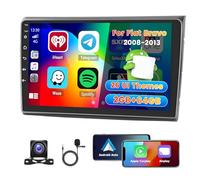 Roinvou 2+64G Schermo Radio per FIAT Bravo 2008-2013 Wireless CarPlay Android Auto, Android Autoradio 9 Pollici Stereo Auto con Wi-Fi GPS Bluetooth EQ FM/RDS SWC Telecamera Posteriore
