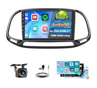 Roinvou 4+64G Android Autoradio per FIAT DOBLO 2015 YENI 2015 KASA 2015 CarPlay Android Auto, 9 Pollici IPS Touch Screen WI-FI GPS Bluetooth 32EQ FM/RDS SWC Telecamera Posteriore