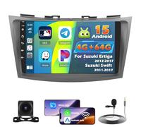 Roinvou 4+64G Autoradio Android per Suzuki Ertiga 2012-2017 Suzuki Swift 2011-2017 CarPlay senza fili Android Auto Schermo da 9'' Touch Screen WI-FI GPS Bluetooth 32EQ FM/RDS SWC Telecamera Posteriore