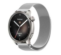 RoiYeel Bracciale compatibile con Amazfit Balance 2, cinturino di ricambio magnetico in acciaio inox, 22 mm, per Amazfit Balance 2, argento