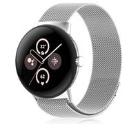 RoiYeel Cinturino per Google Pixel Watch 3 41mm/Pixel Watch 2/Pixel Watch, Cinturini Milanesi in Acciaio Inossidabile, Cinturino Doppie Magnetiche per Smartwatch Compatibile con Pixel Watch Argento