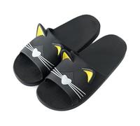 Rojeam Pantofole Donna Estate Ciabatte Piscina e Doccia Uomo Sandali da Doccia Scarpe da Casa Ciabatte da Bagno, Nero-Giallo, 43/44 EU