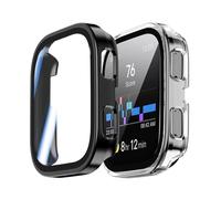 Rojeuinn 2 Pezzi Cover Custodie per Amazfit Bip 6 Custodia Protettiva con Pellicola Protettiva per Schermo, 360° Antigraffio Antipolvere Ultra Sottile Custodia Protettiva Rigida in PC-Nero+Trasparente