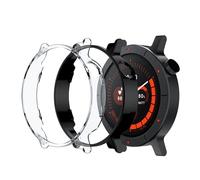 Rojeuinn 2 pezzi Cover protettiva CMF Watch 3 Pro, custodia protettiva in PC ultrasottile antigraffio e antipolvere a 360° - Nero + Trasparente
