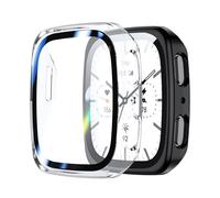 Rojeuinn Cover Cases pour A-mazfit Active 2 Square Coque de Protection avec Protecteur d'écran, 360°Anti-Rayures Anti-poussière Ultra-Mince PC Housse de Protection-Trasparente