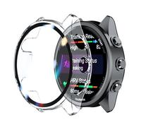 Rojeuinn Cover Cases pour Garmin Forerunner 970/570 47mm Coque de Protection avec Protecteur d'écran, 360°Anti-Rayures Anti-poussière Ultra-Mince PC Housse de Protection-Transparent
