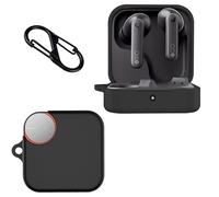 Rojeuinn Cover per CMF by Nothing Buds Pro 2 custodie,Protettiva in Silicone con Moschettone,Ultra Sottile Antiurto Anti-Graffio Flessibile Case - Nero