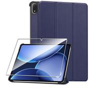 Rojeuinn Cover per Oneplus Pad 3 13.2" 2025 custodie +1 Pezzi Vetro Temperato,Gomma Protezione Protettivo,Ultra Sottile Antiurto Anti-Graffio TPU Flessibile Case -Blu